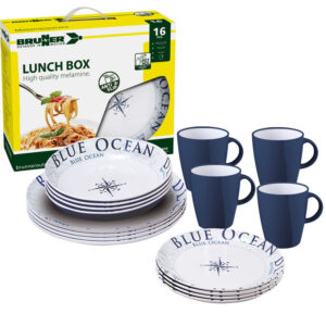 Blue Ocean Lunch Box - melamine serviesset (16 delig)