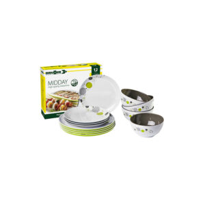 Space 12-piece melamine dinnerware set - midday