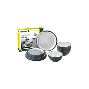 Granyte 12-delig melamine servies - midday