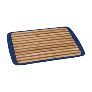 Bamboo bread cutting and serving board - blue