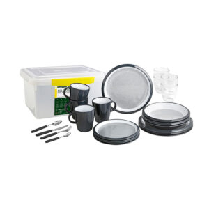 Granyte 36-piece melamine dinnerware set – all inclusive