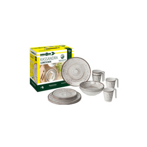 Kassandra 16-delige melamine serviesset - lunch box