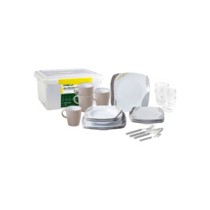 Khadì 36-piece melamine dinnerware set – all inclusive