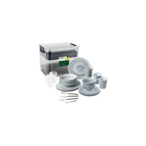 Pearl 36-piece melamine dinnerware set – all inclusive