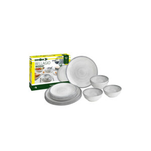 Bellagio 12-piece melamine dinnerware set - midday