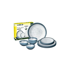 Tuscany 12-piece melamine dinnerware set - midday