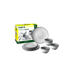 Tivoli 12-piece melamine dinnerware set - midday