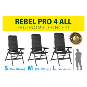 Rebel pro small klapstoel - blauw