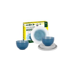 Meteore Azur 12-piece melamine dinnerware set - midday