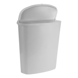 Pillar waste bin - white