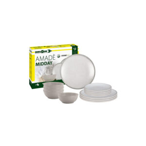 Amadè 12-piece melamine dinnerware set - midday