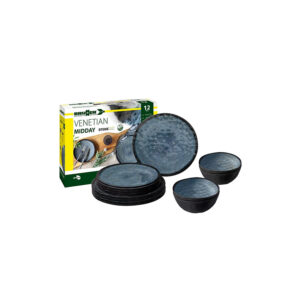 Venetian 12-piece melamine dinnerware set - midday