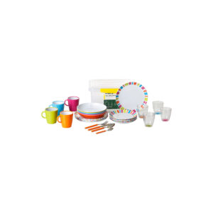 Spectrum 36-piece melamine dinnerware set – all inclusive