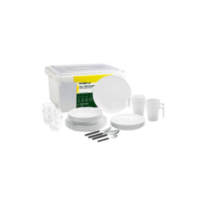 Spherica 36-piece melamine dinnerware set – all inclusive