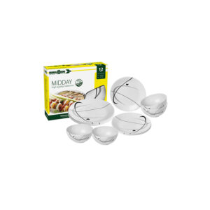 Serenade 12-piece melamine dinnerware set - midday