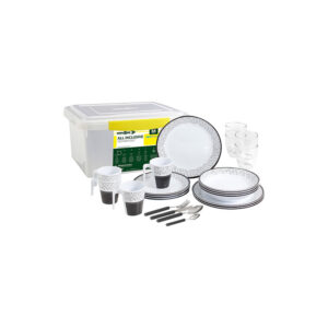 Pralin 36-piece melamine dinnerware set – all inclusive