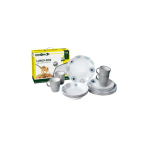 Deep Sea 16-piece melamine dinnerware set - lunch box