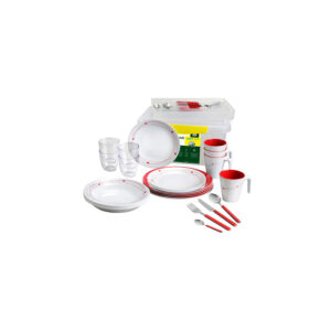 Cosmic 36-piece melamine dinnerware set – all inclusive