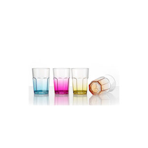 Octoglass color drinking glasses 4 pcs