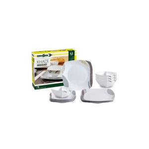 Khadì 12-piece melamine dinnerware set - midday