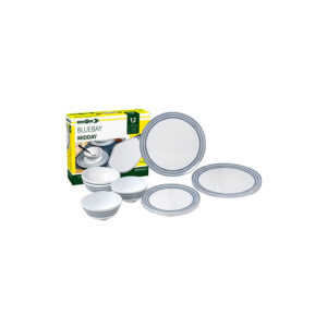Bluebay 12-piece melamine dinnerware set - midday