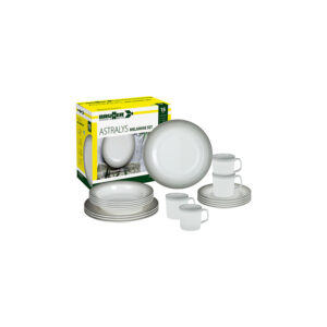 Astralys 16-piece melamine dinnerware set - lunch box