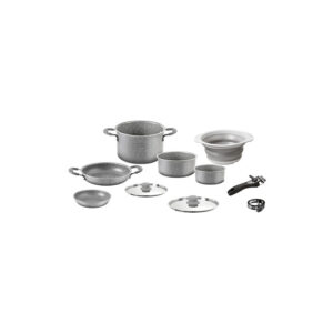 Gourmet rock ng 9+1 non-stick aluminum cookware set ø 24