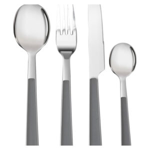 Amyla cutlery set 16 pcs - grey
