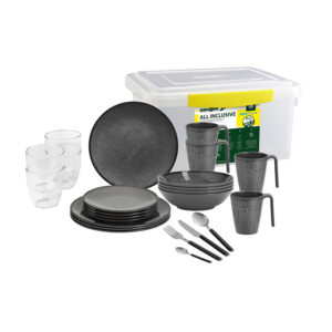 Cottery 36-piece melamine dinnerware set – all inclusive