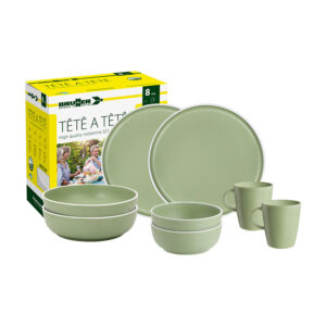 Dolomit green 8-piece dinnerware set -  Tête-à-tête