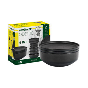 Odette 6 in 1 stapelbaar servies - double black