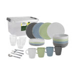 Dolomit 36-piece melamine dinnerware set – all inclusive