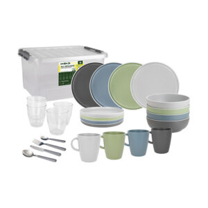 Dolomit 36-piece melamine dinnerware set – all inclusive