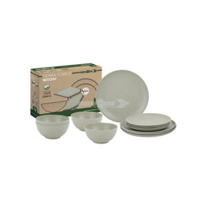 Tierra forest 12-piece biodegradable dinnerware set - midday