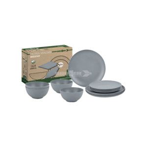 Tierra magma 16-piece biodegradable dinnerware set - midday