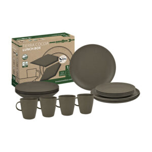 Tierra Cocoa 16-delige melamine serviesset - lunch box