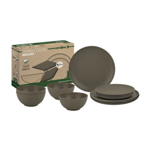 Tierra Cocoa 12-delige melamine serviesset - midday