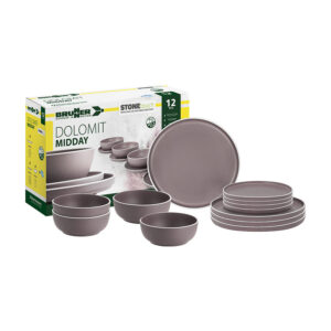 Dolomit rose 12-delig melamine servies - Midday