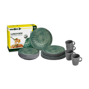Venetian sea green 16-delig melamine servies - lunch box